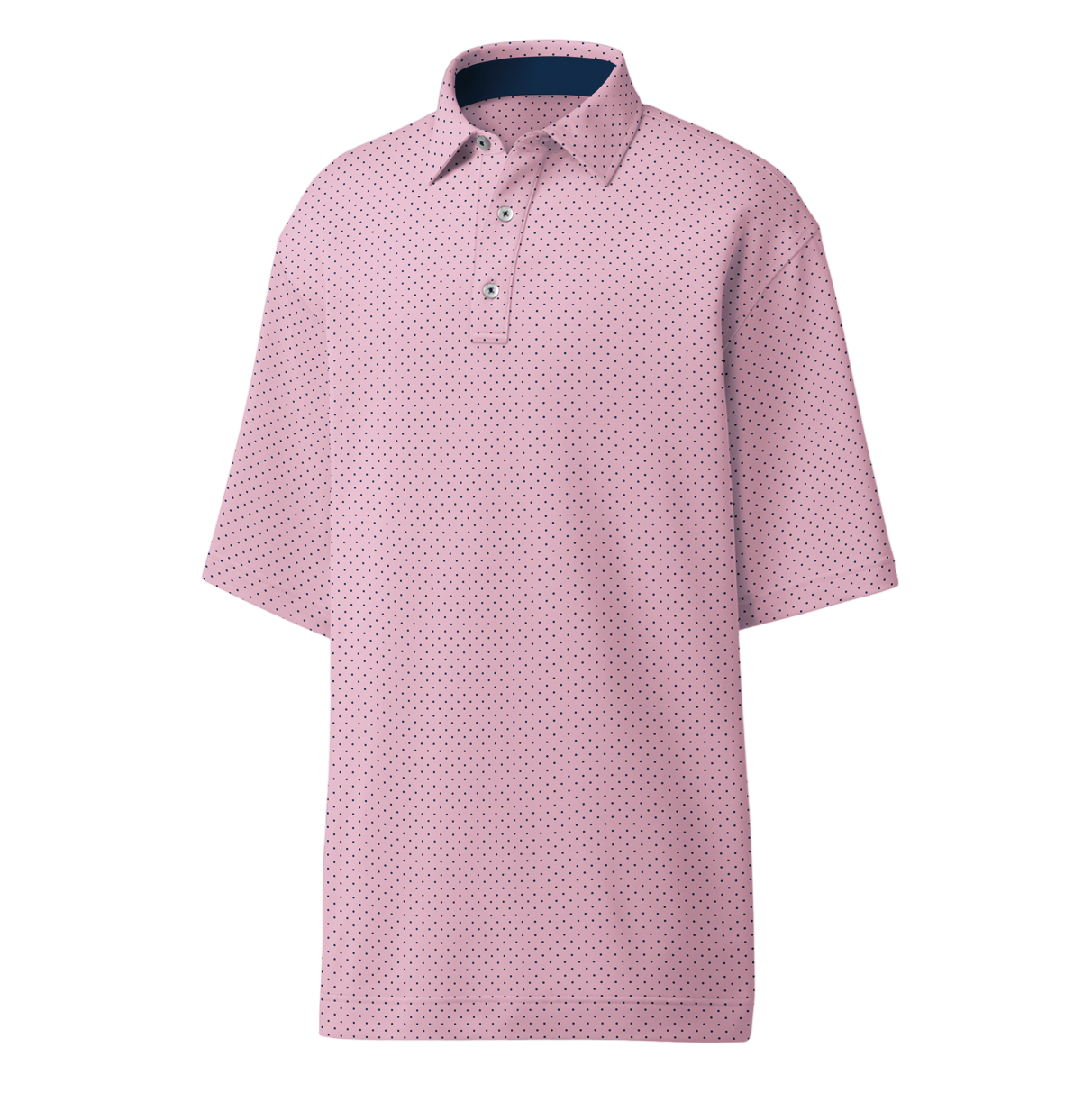 Stretch Lisle Dot Print Self Collar