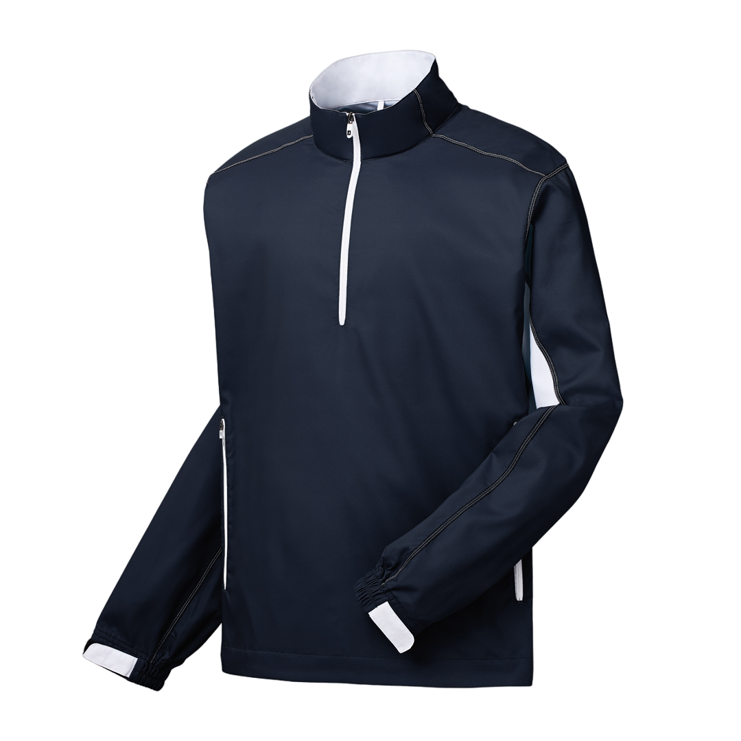 FootJoy Sport Windshirt 1/4 Zip Pullover, Navy/White, M