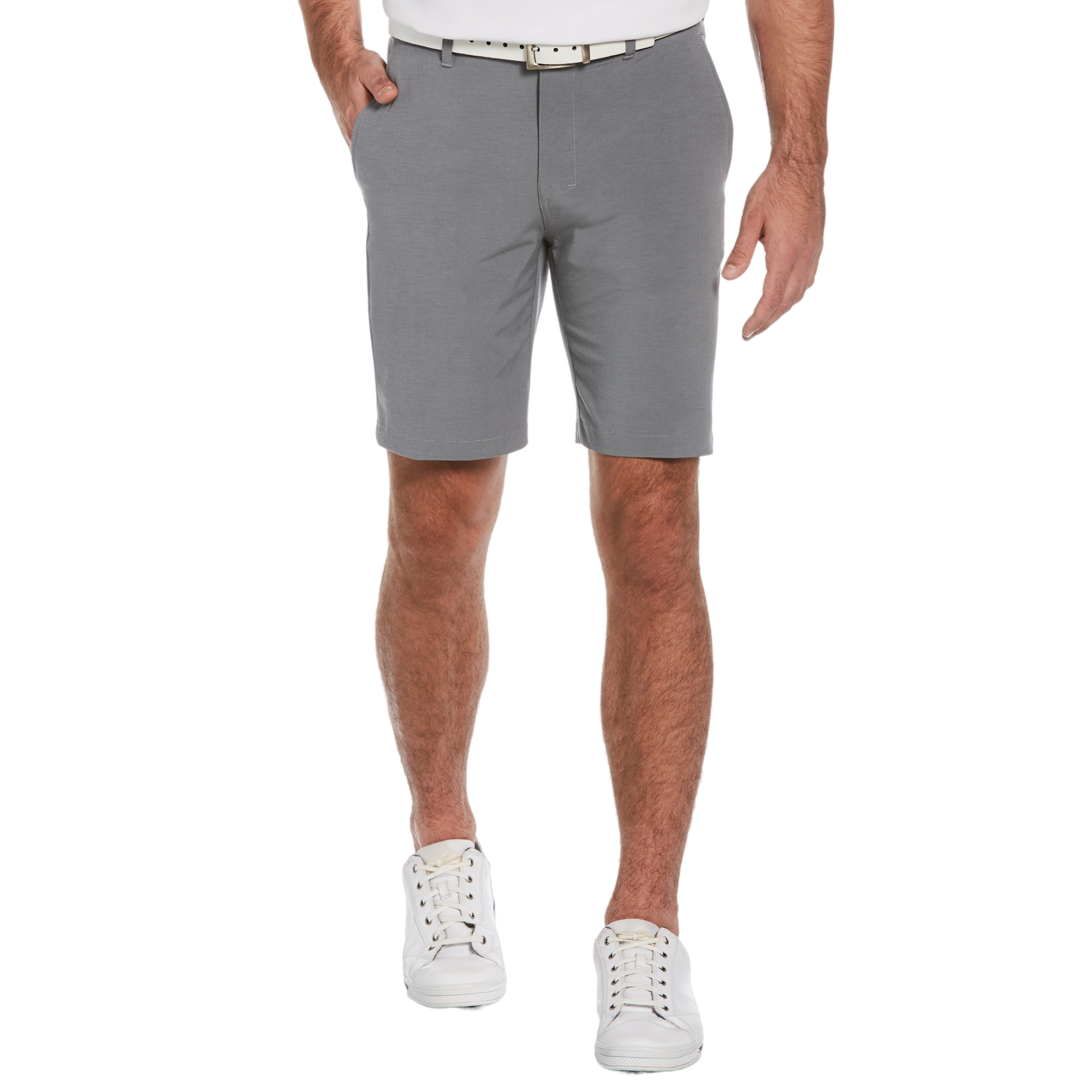 Flat Front Horizontal Textured 9" Golf Short