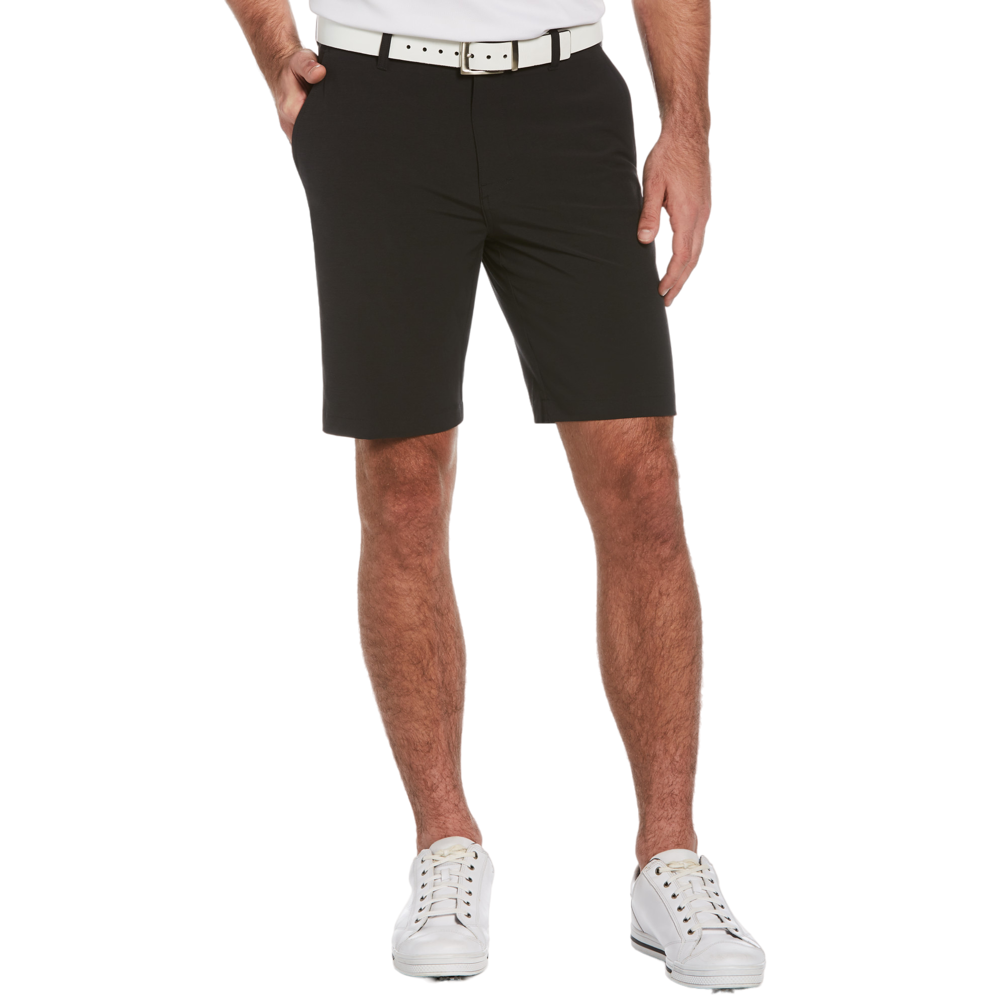 Flat Front Horizontal Textured 9" Golf Short