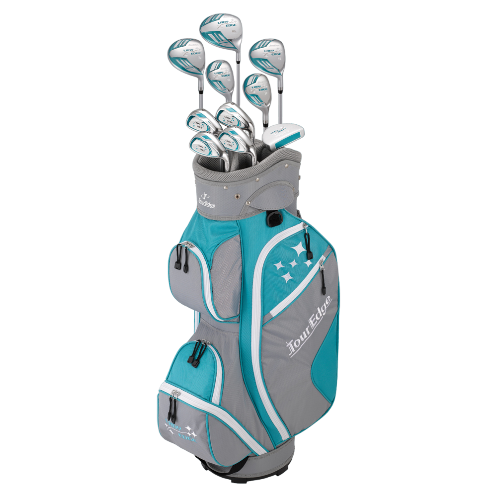 Tour Edge Lady Edge Women's Full Complete Set - Turquoise/White