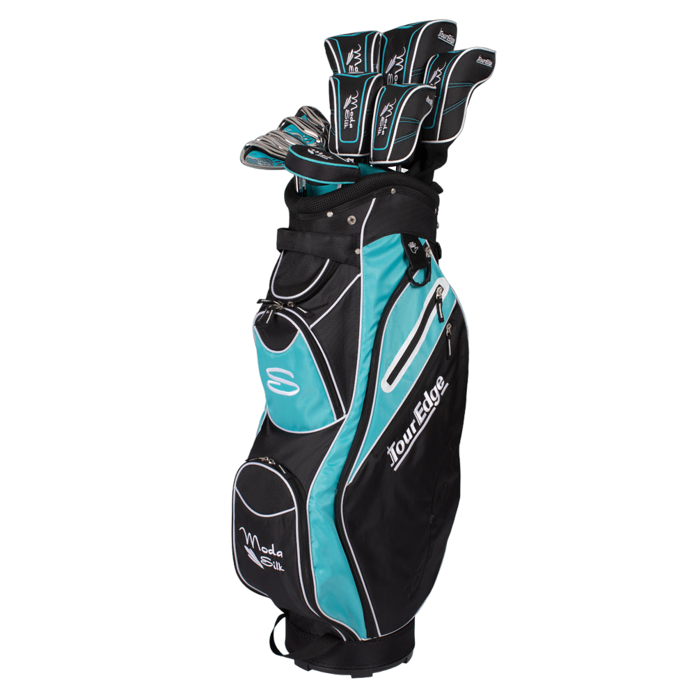 Moda Silk Women's Complete Set - Black/Light Blue