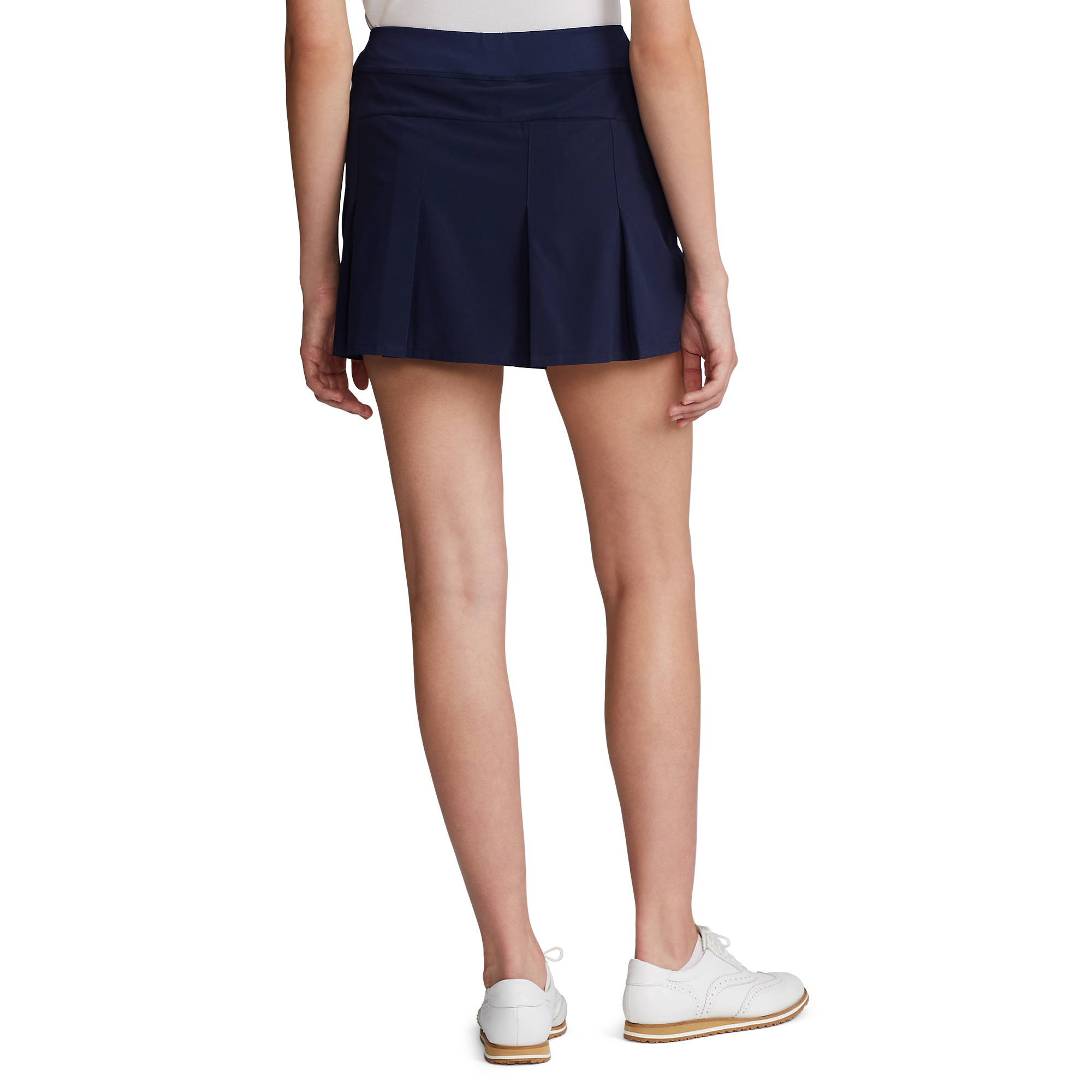 Solid Pleated Stretch 17" Golf Skort