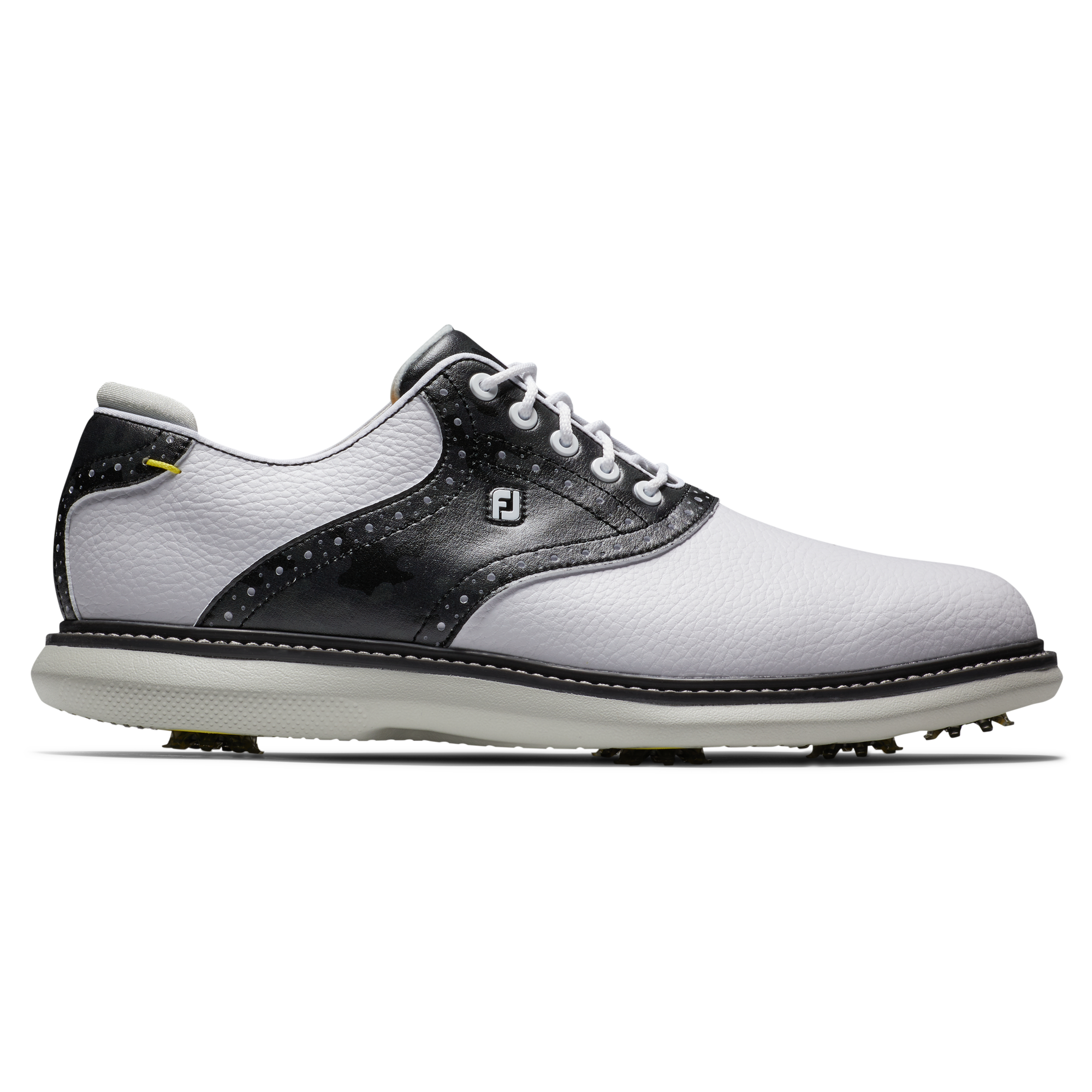 Traditions Men's Golf Shoe, White/Grey Camo, 13 W - FootJoy Spiked