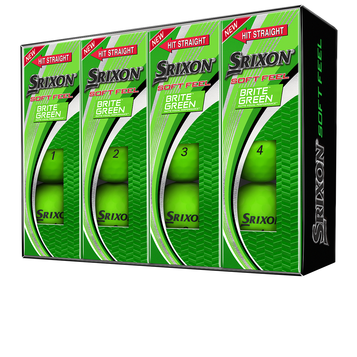 Soft Feel Brite 2 Green Golf Balls