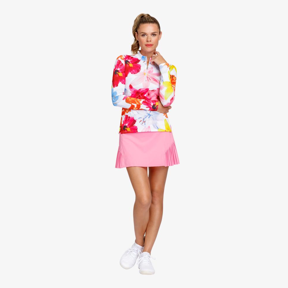 Floral Fun Long Sleeve Quarter Zip Pull Over