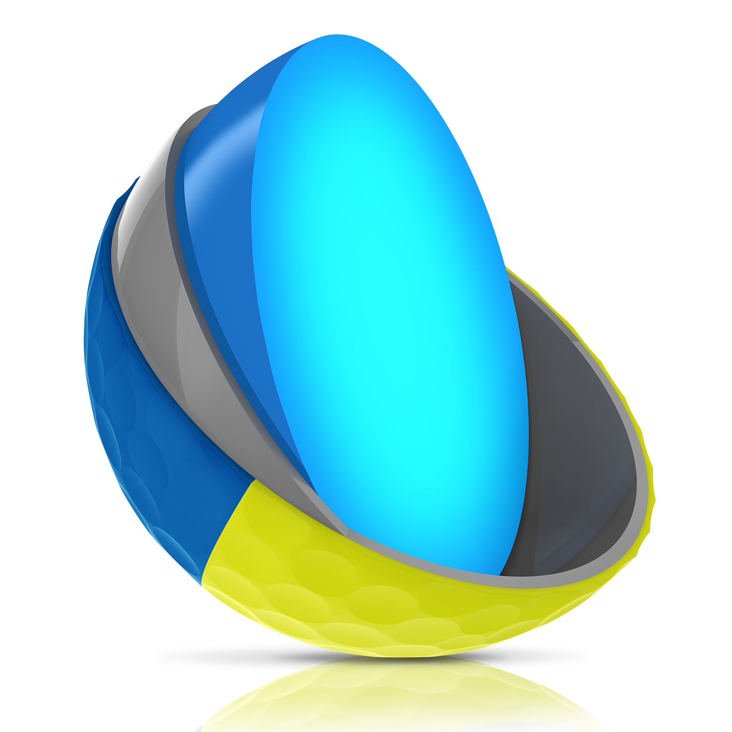 Q-Star Tour Divide Blue/Yellow Golf Balls