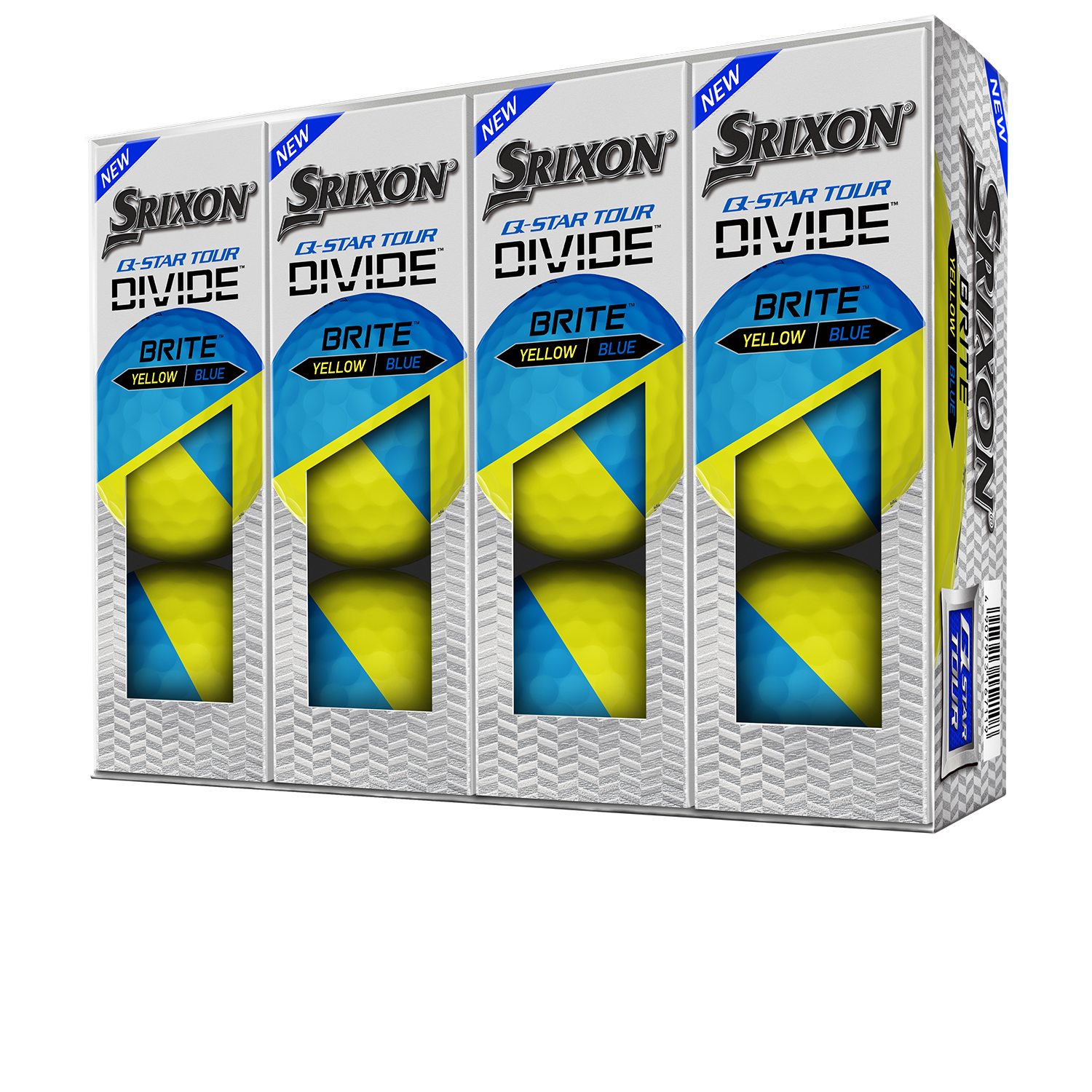 Q-Star Tour Divide Blue/Yellow Golf Balls