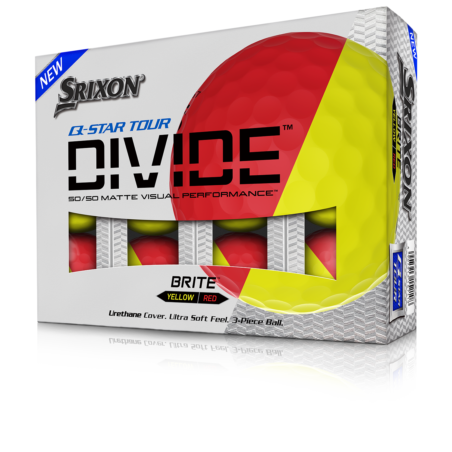 Q-Star Tour Divide Red/Yellow Golf Balls – Srixon