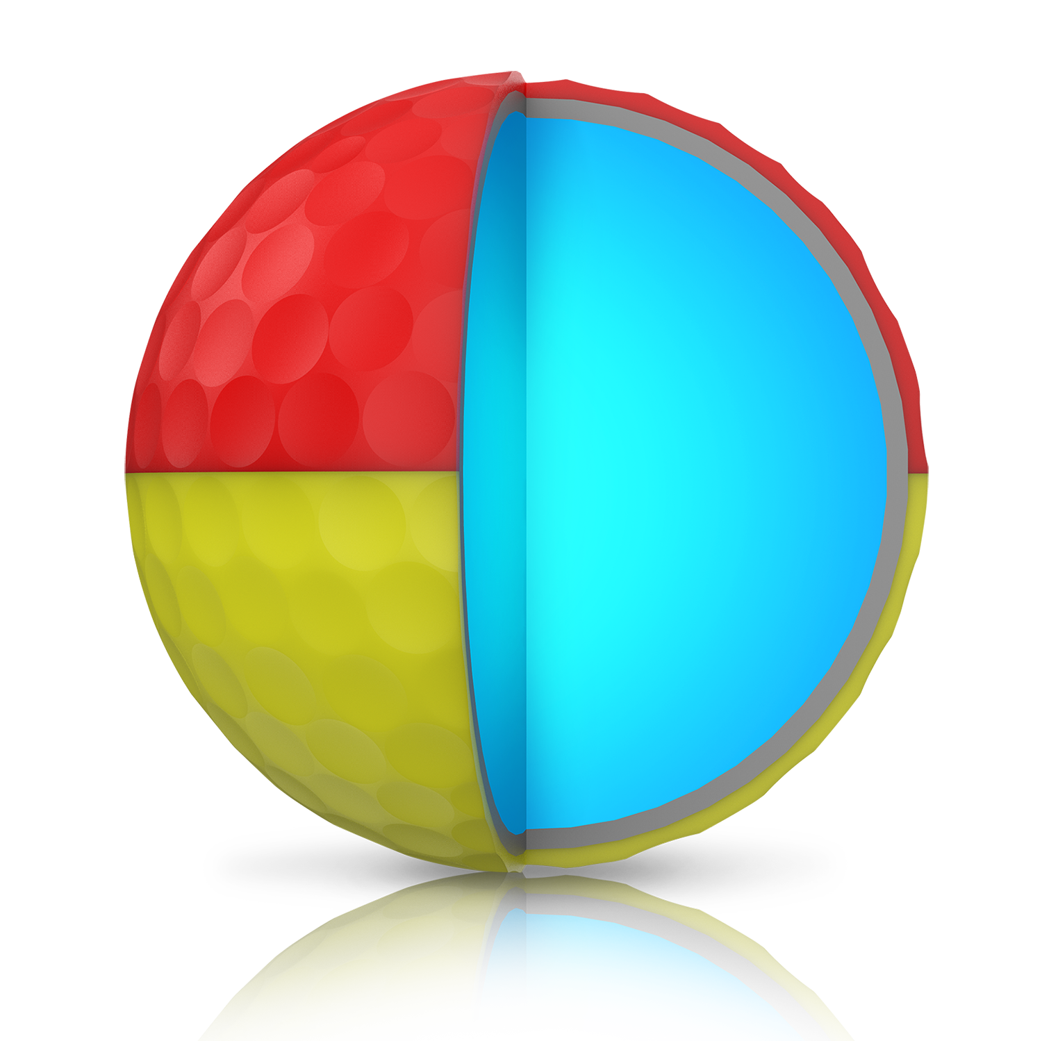 Q-Star Tour Divide Red/Yellow Golf Balls