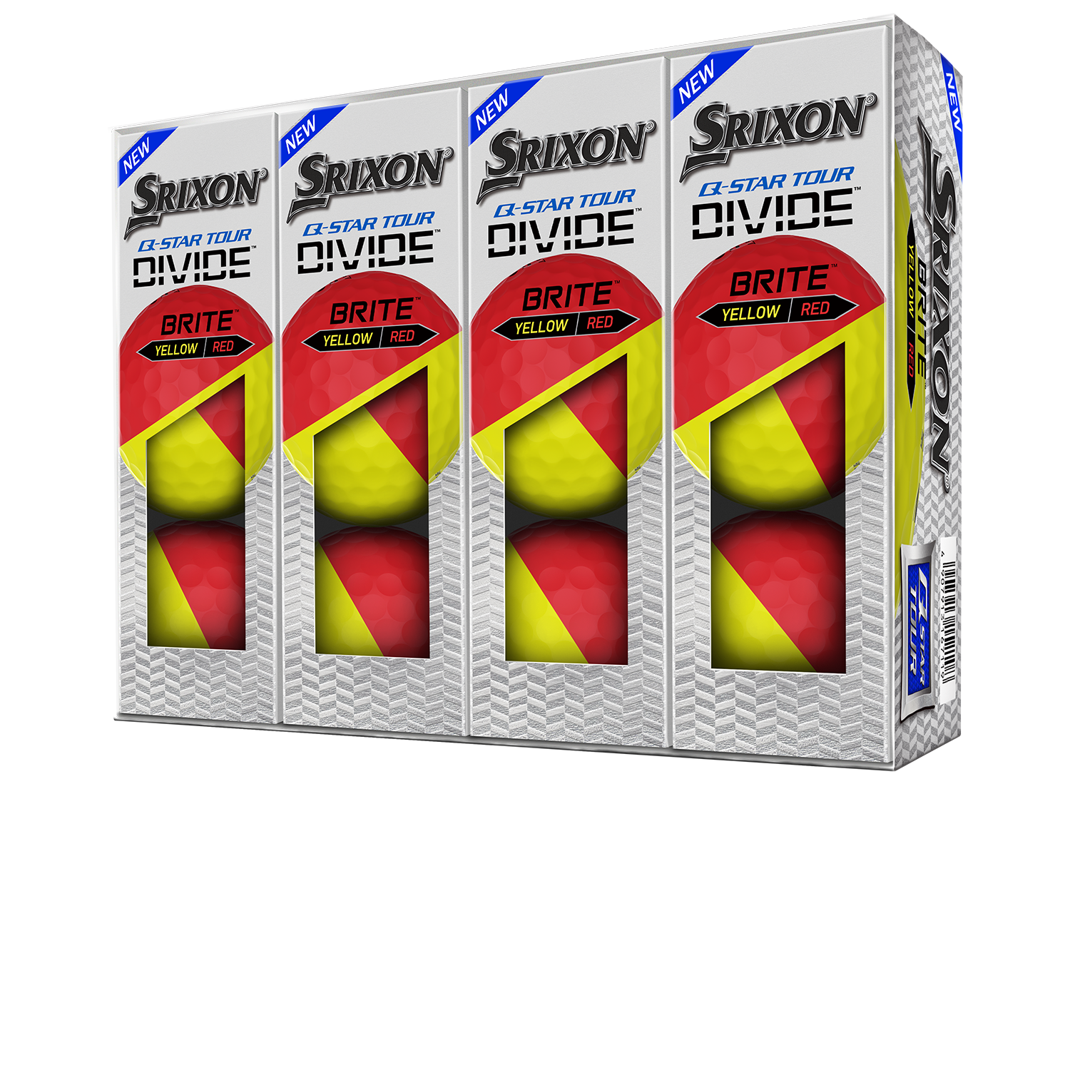 Q-Star Tour Divide Red/Yellow Golf Balls