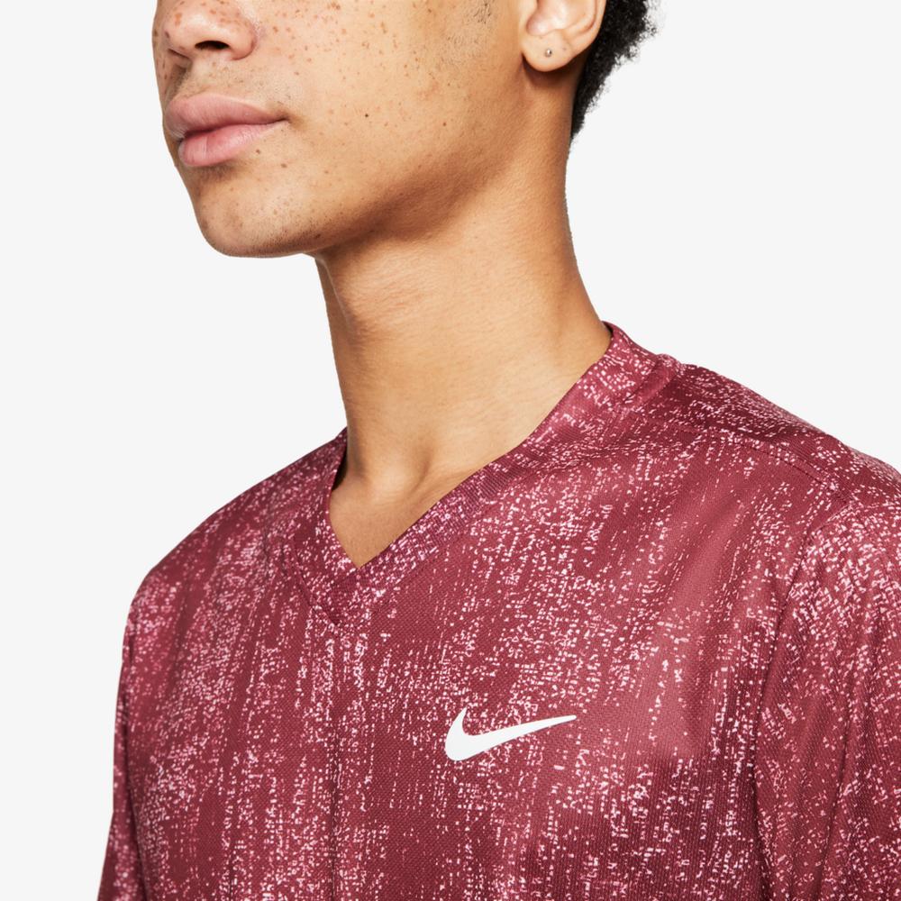 NikeCourt Dri-FIT Victory Men's Printed Short Sleeve Tennis Top