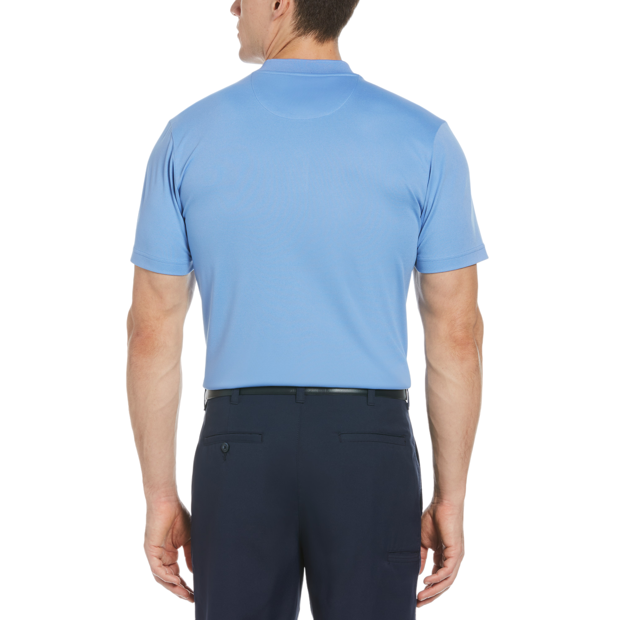 Pique Short Sleeve Polo with New Casual Collar