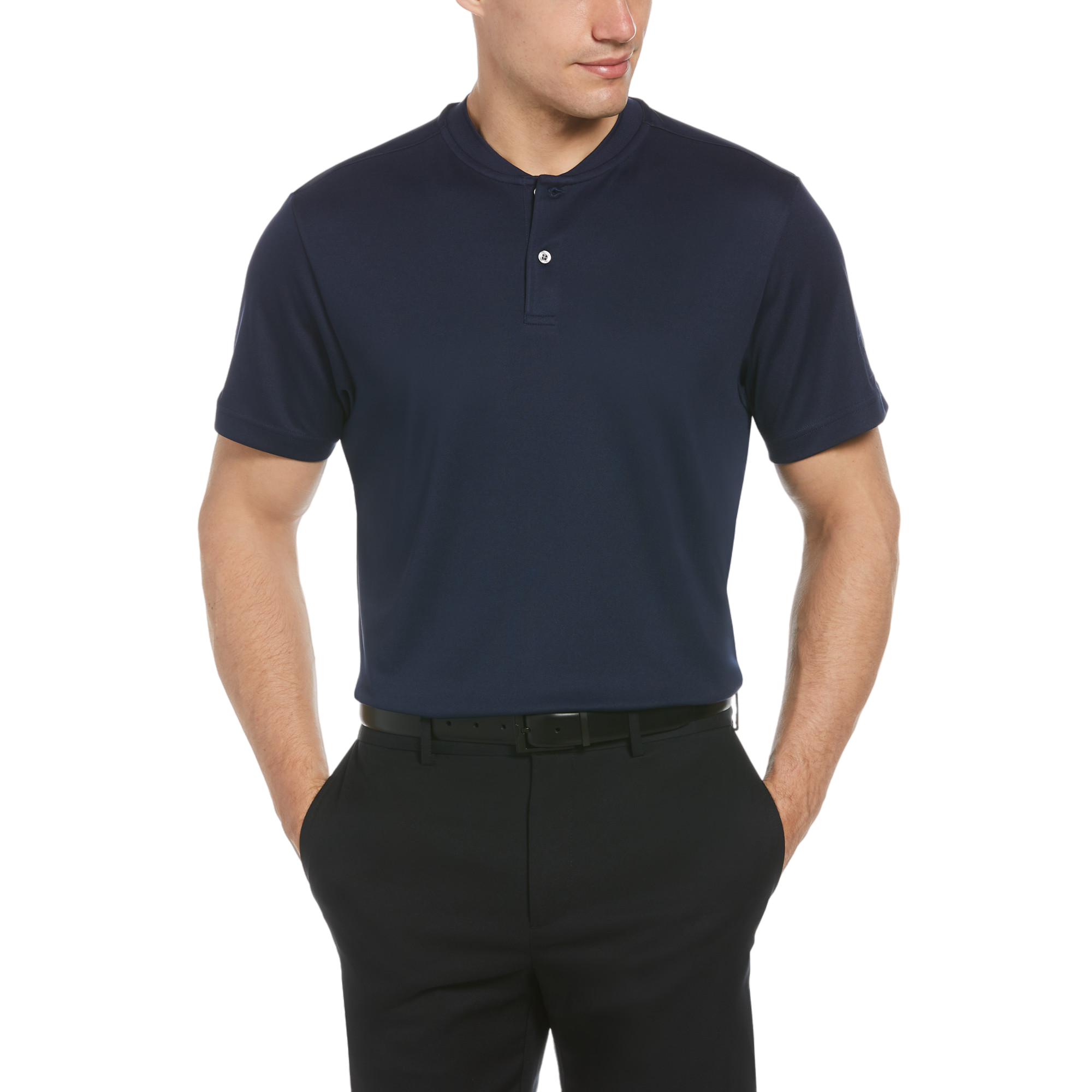 Pique Short Sleeve Polo with New Casual Collar