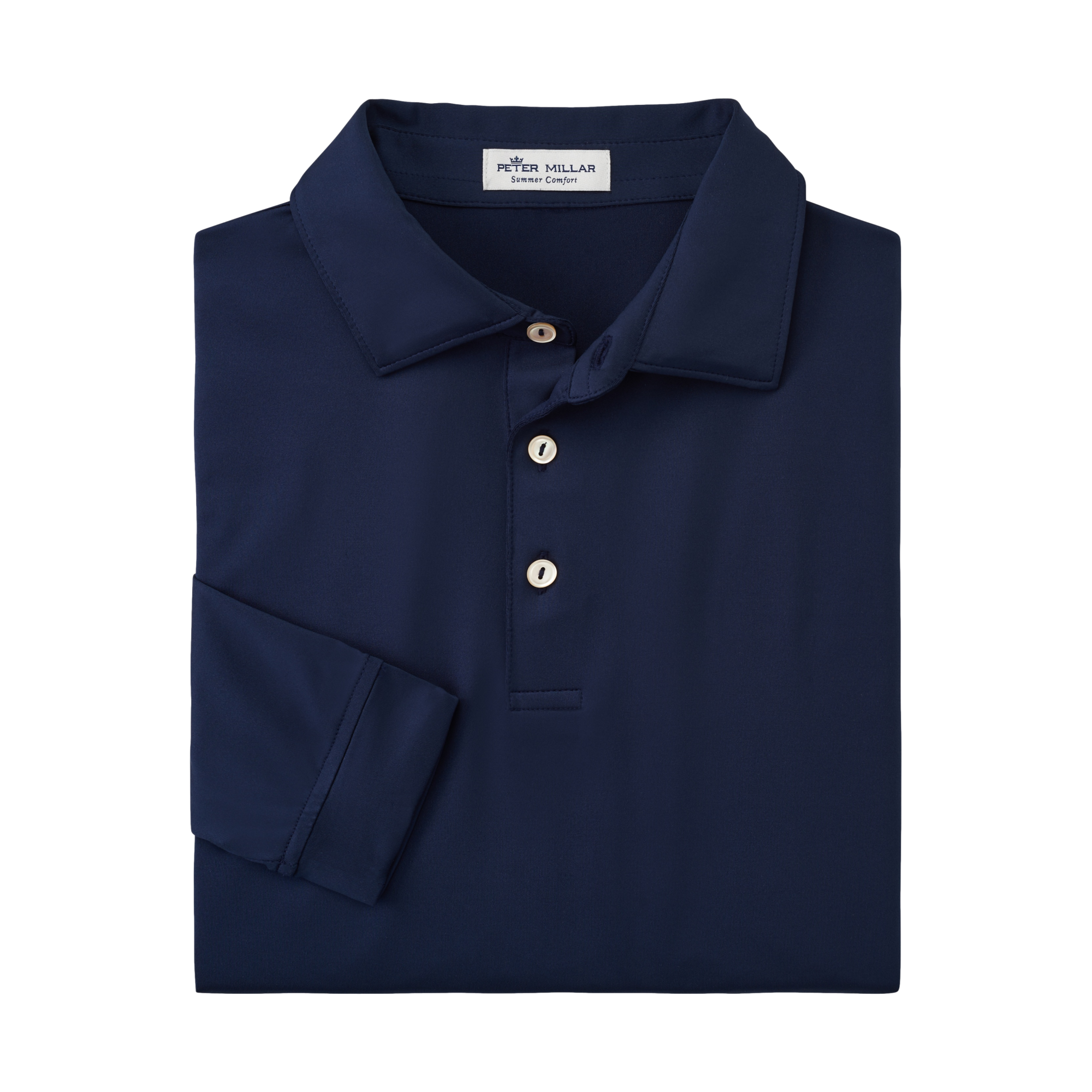 Solid Stretch Jersey Long Sleeve Polo