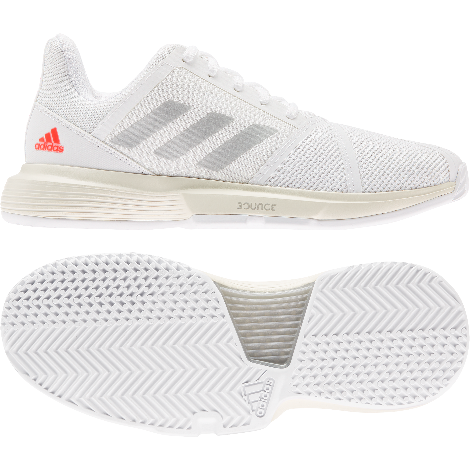 CourtJam Bounce 21 Women's Tennis Shoe - White/Silver