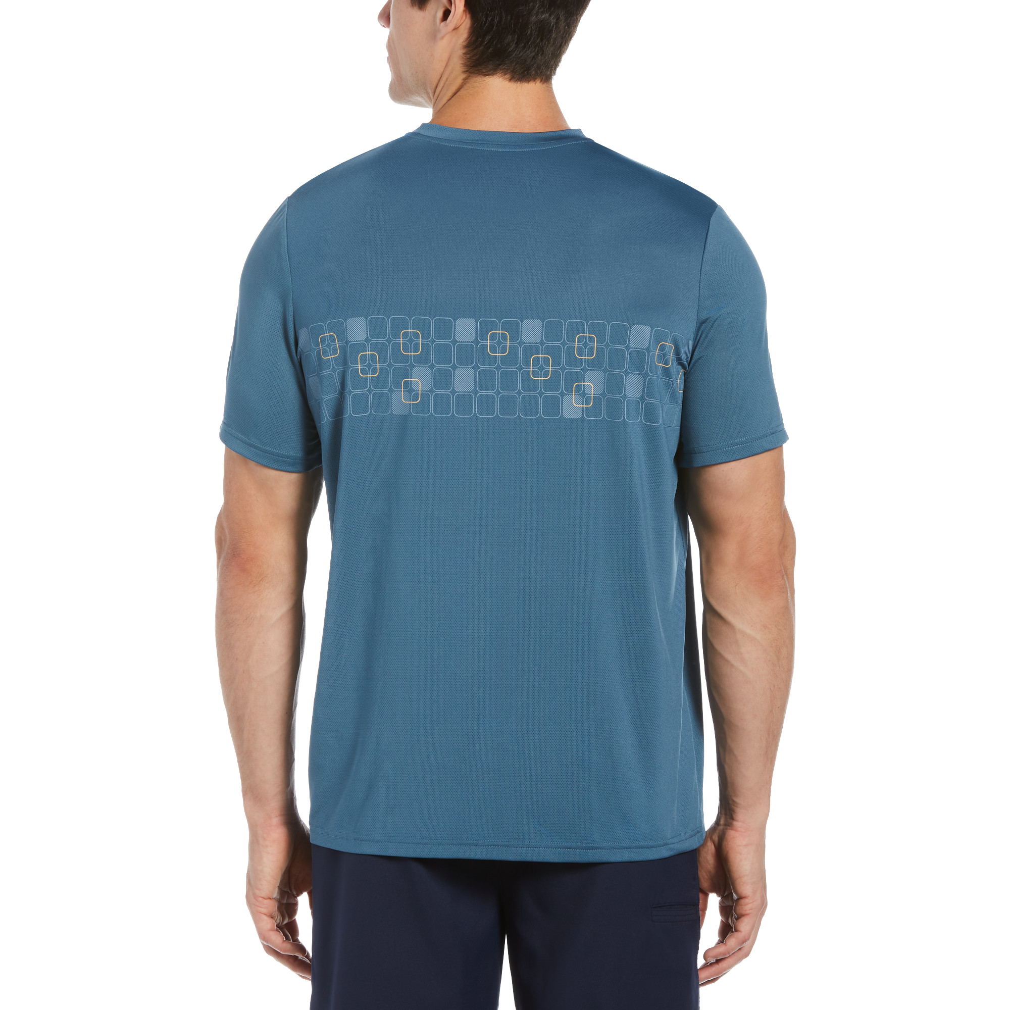 Retro Geo Chest Print Short Sleeve Men's Tee Shirt