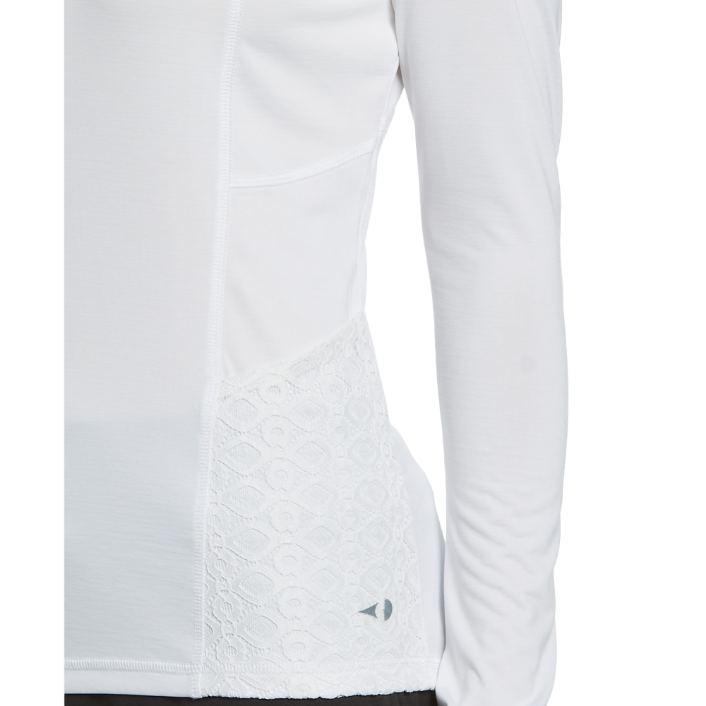 Lace Insert Long Sleeve Tee Shirt