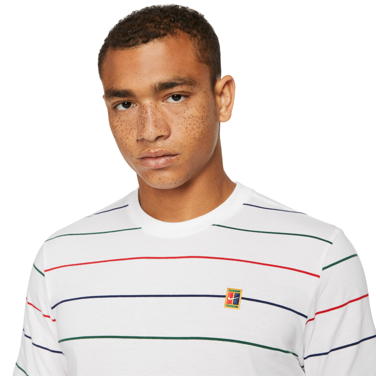 NikeCourt Men's Short Sleeve Striped Tennis T-Shirt