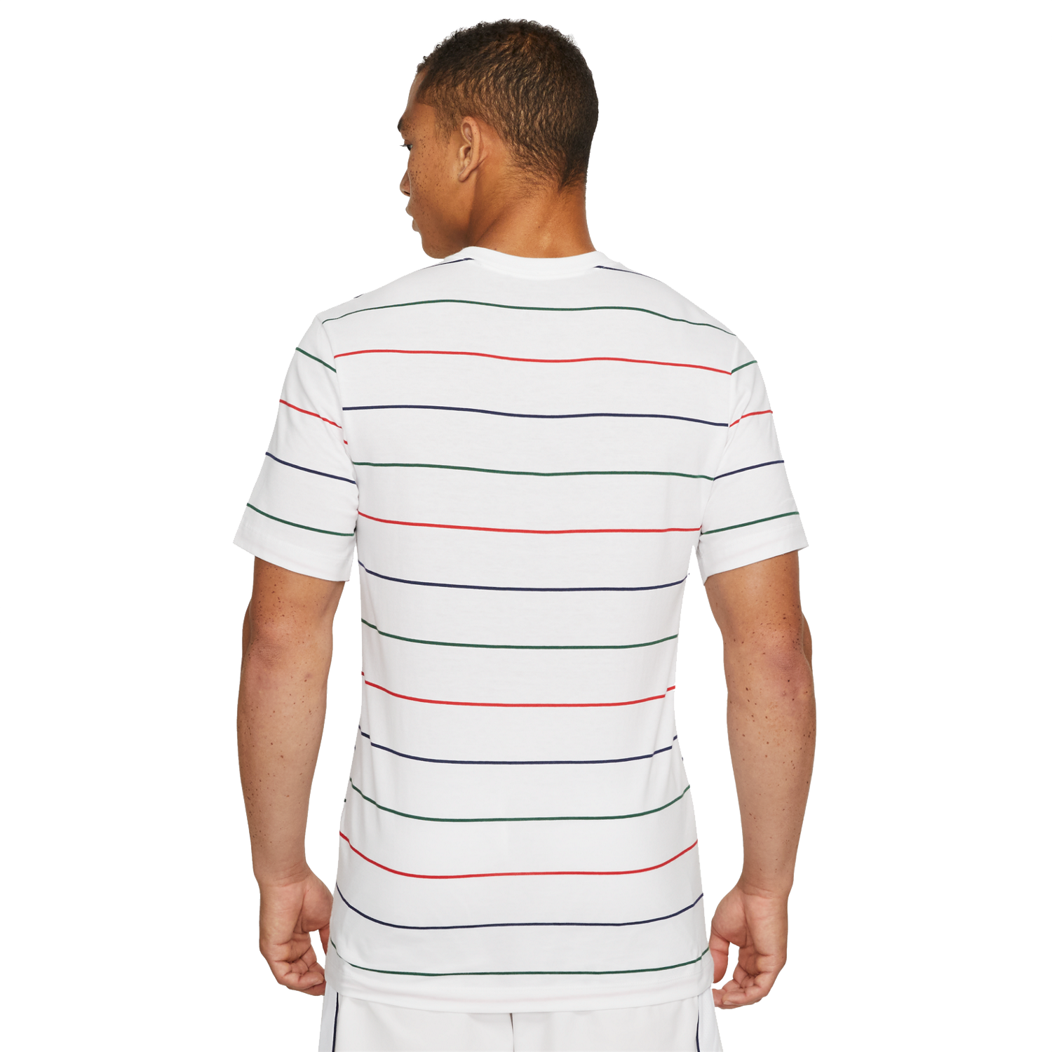 NikeCourt Men's Short Sleeve Striped Tennis T-Shirt