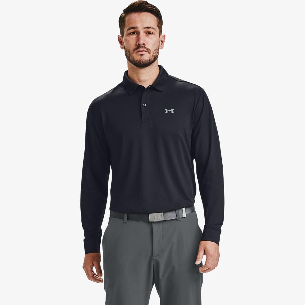 Performance Textured Long Sleeve Polo