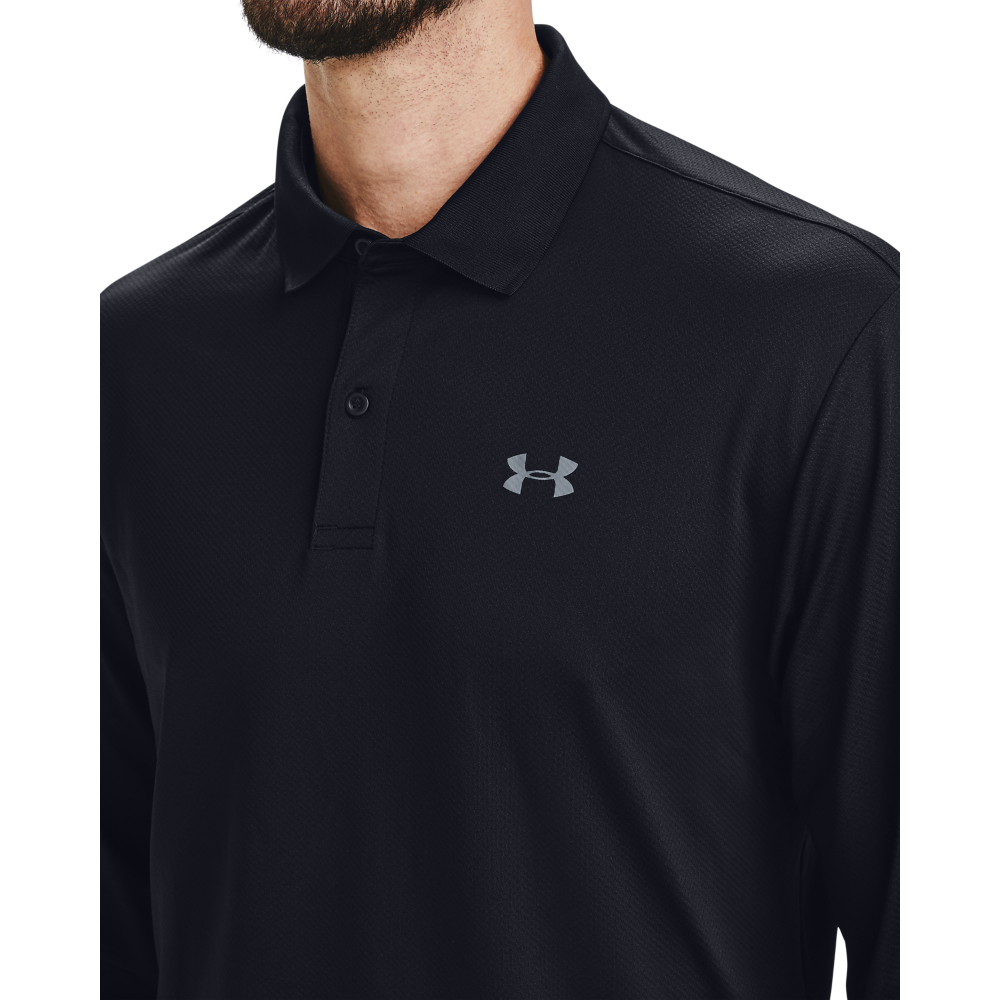 Performance Textured Long Sleeve Polo