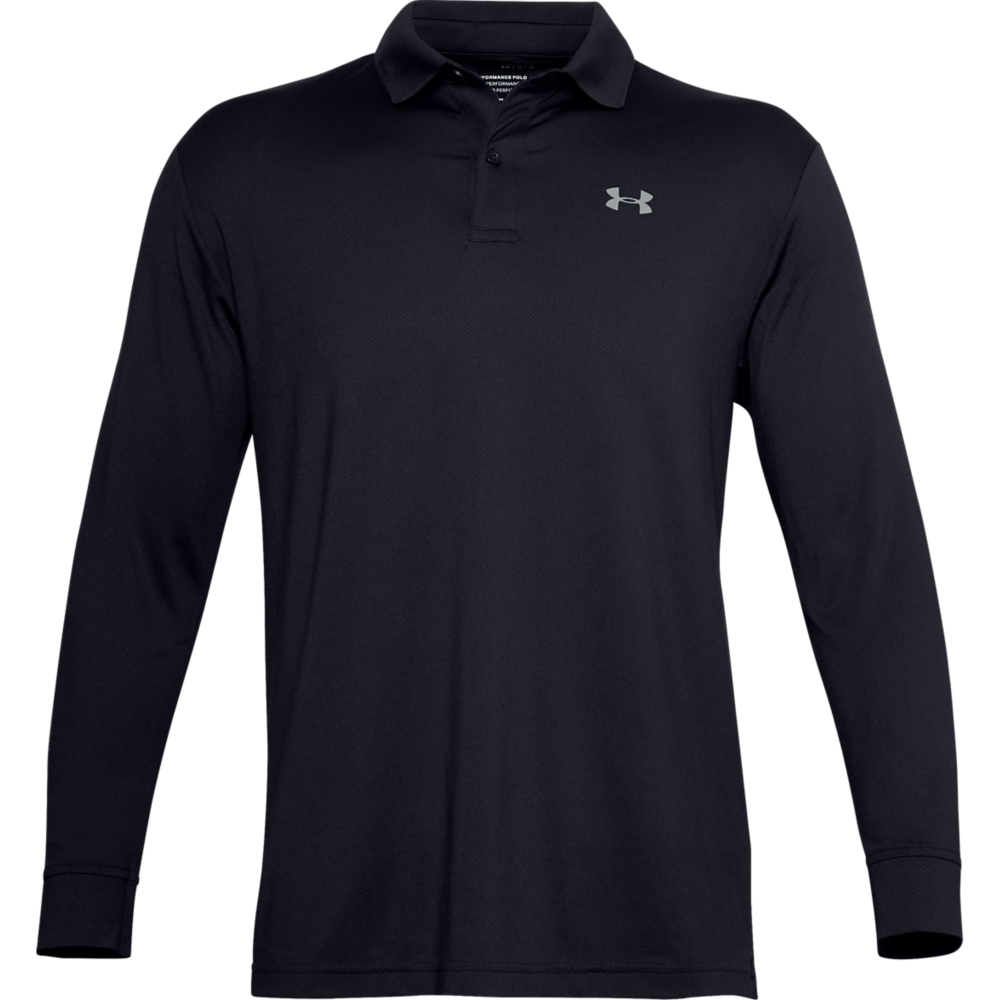 Performance Textured Long Sleeve Polo