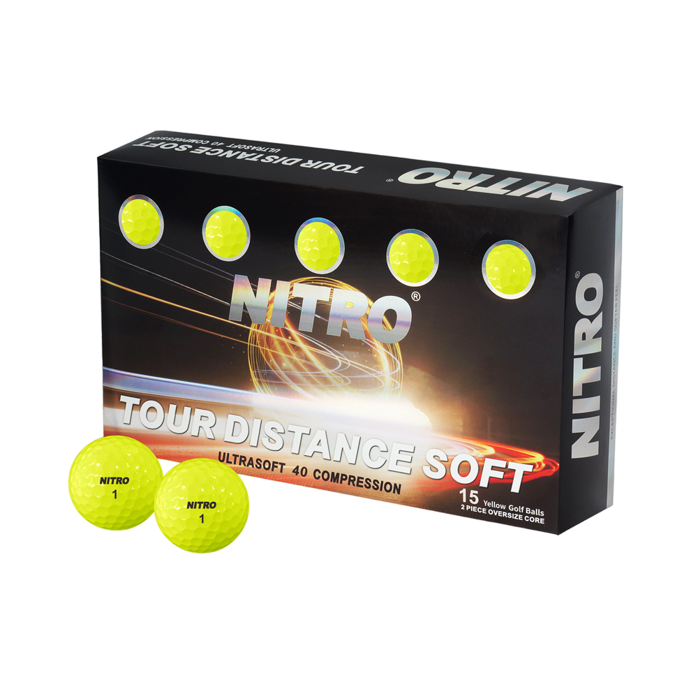 Tour Distance Soft Golf Balls - 15 Pack