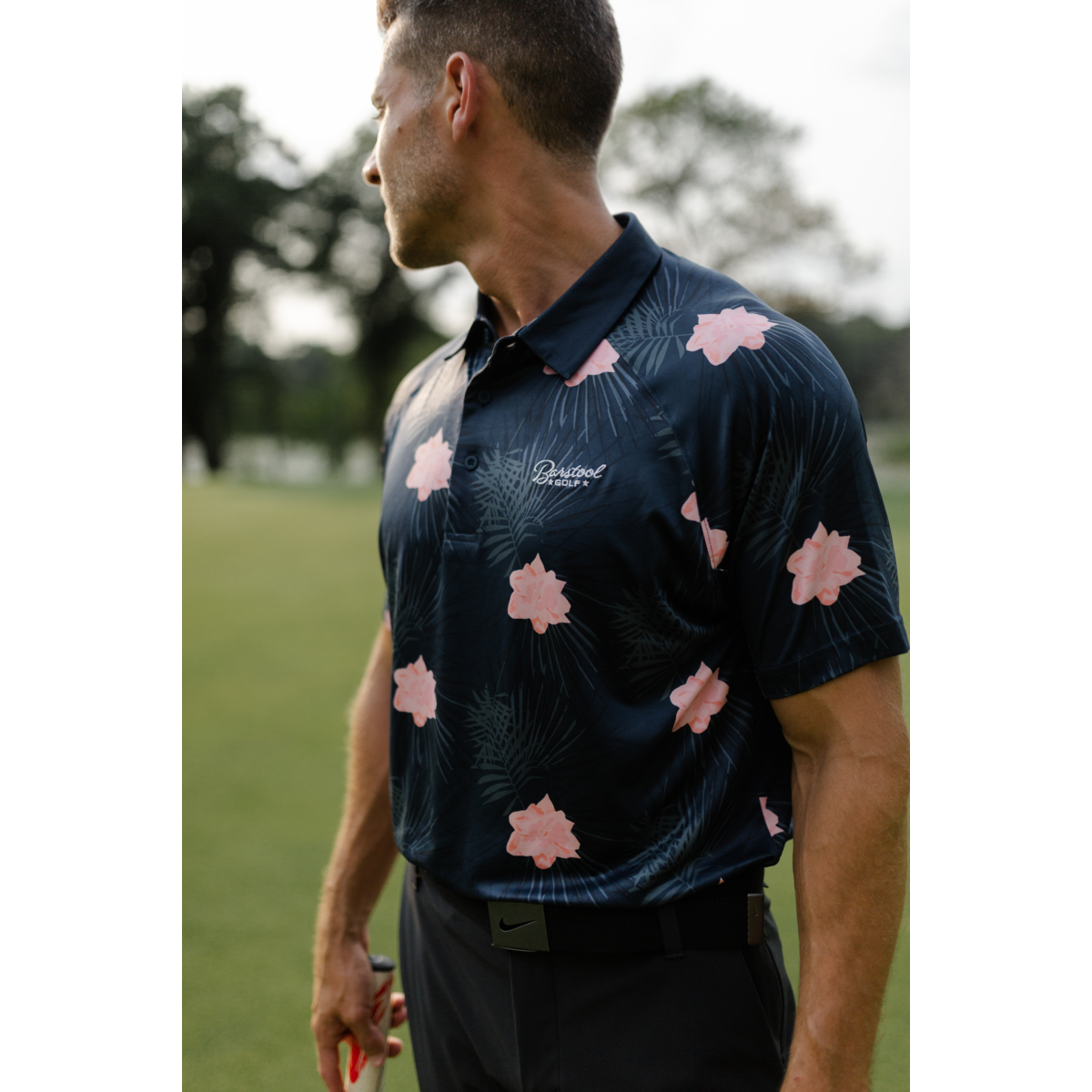 UNRL x Barstool Tropical Men's Short Sleeve Golf Polo Shirt