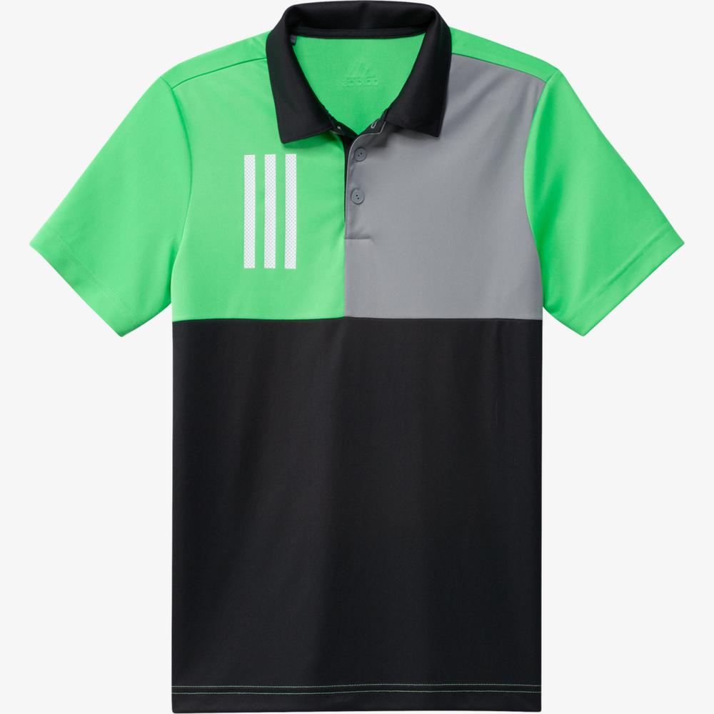 Boy's 3-Stripes Chest Primegreen Golf Polo Shirt