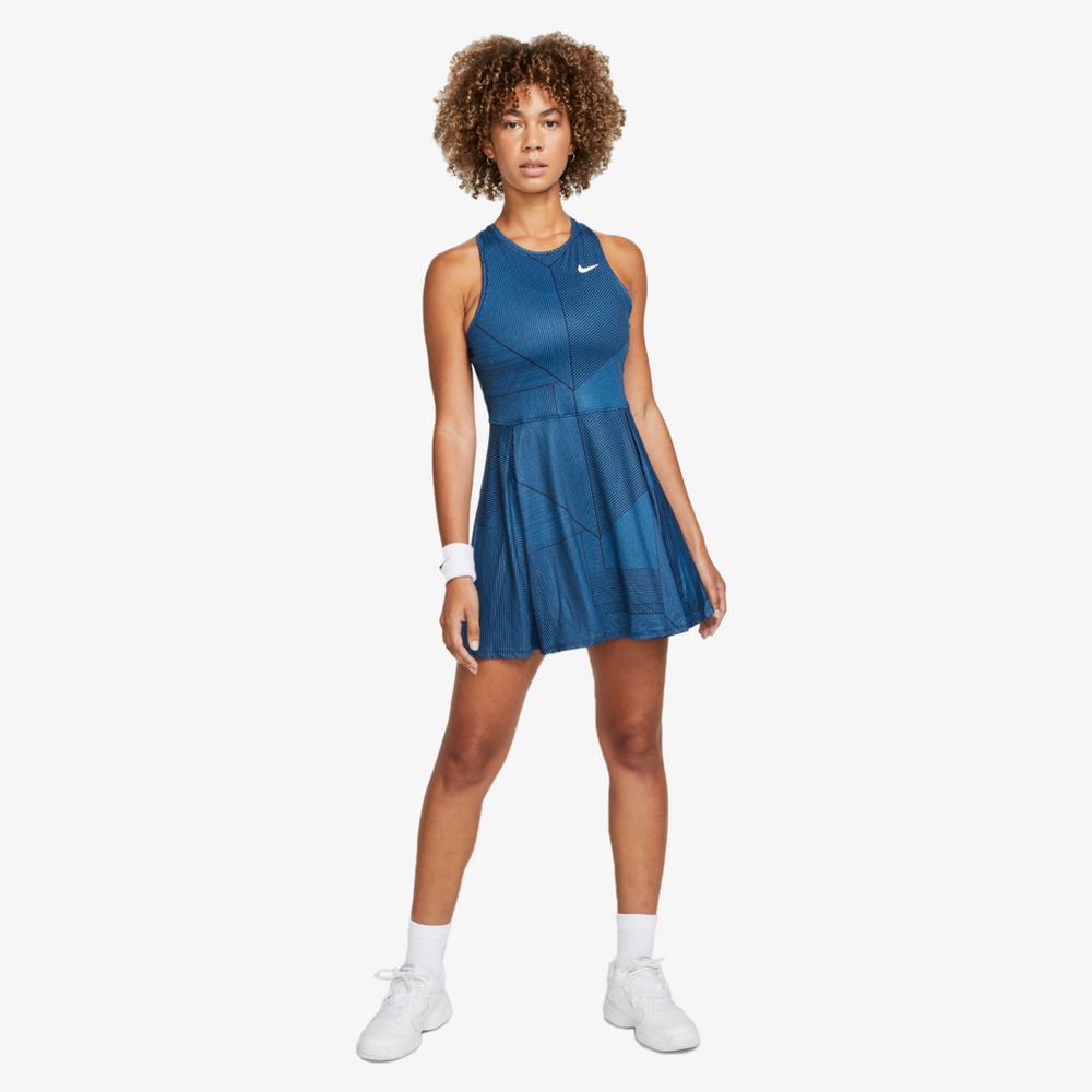 NikeCourt Dri-FIT Advantage Sleeveless Grid Print Tennis Dress