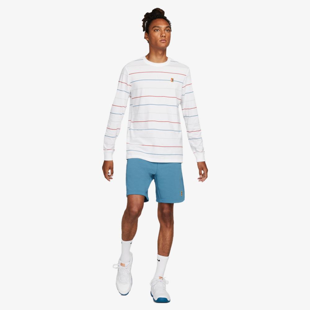NikeCourt Men's Long-Sleeve Striped Tennis T-Shirt
