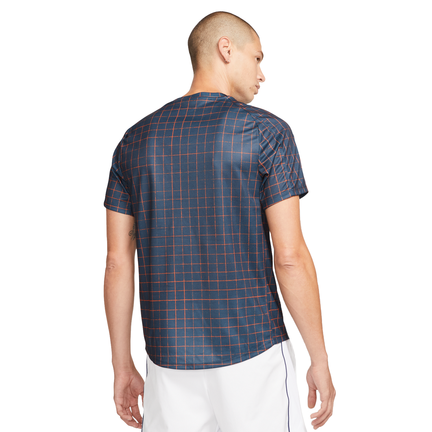 NikeCourt Dri-FIT Victory Grid Print V-Neck Shirt