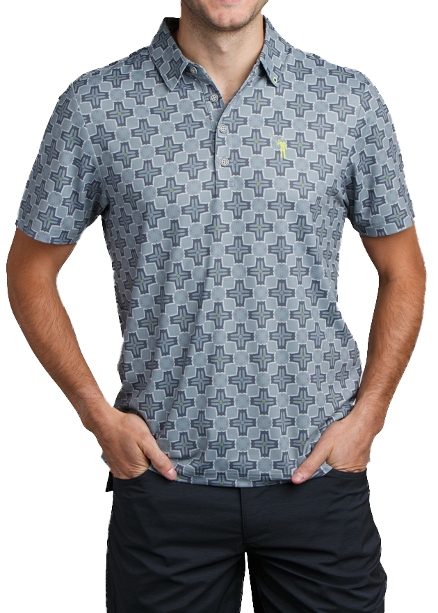 Brook Lines Men's Short Sleeve Golf Polo Shirt