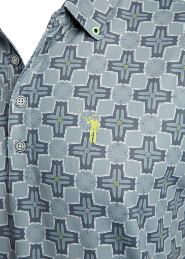 Brook Lines Men's Short Sleeve Golf Polo Shirt