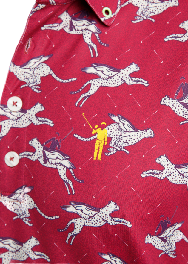 Here Kitty Men's Short Sleeve Golf Polo Shirt