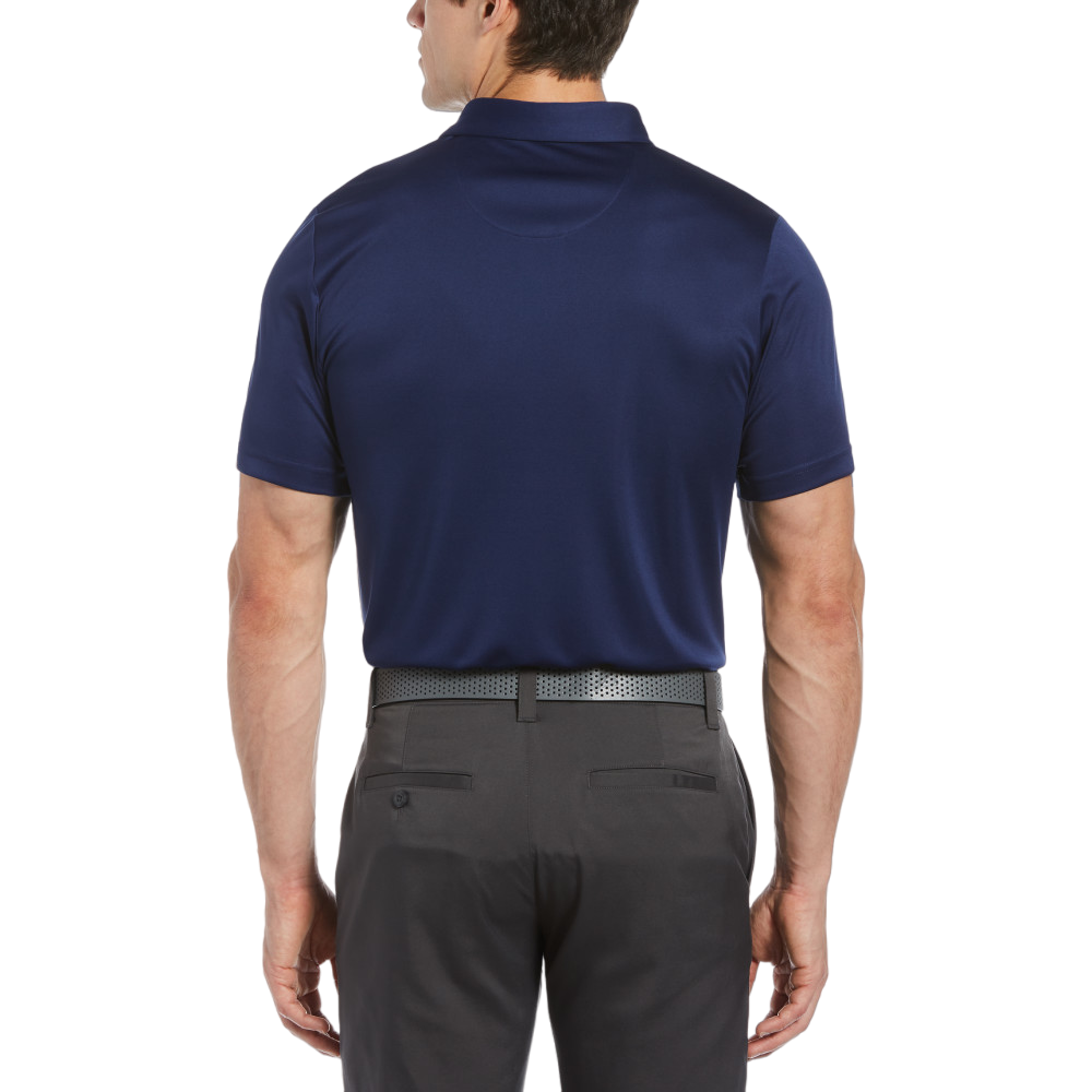 Engineered Asymmetric Chest Stripe Short Sleeve Golf Polo