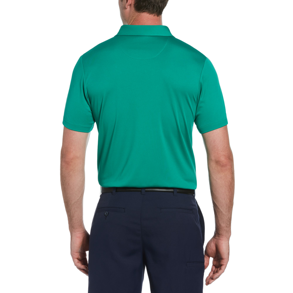 Engineered Asymmetric Chest Stripe Short Sleeve Golf Polo