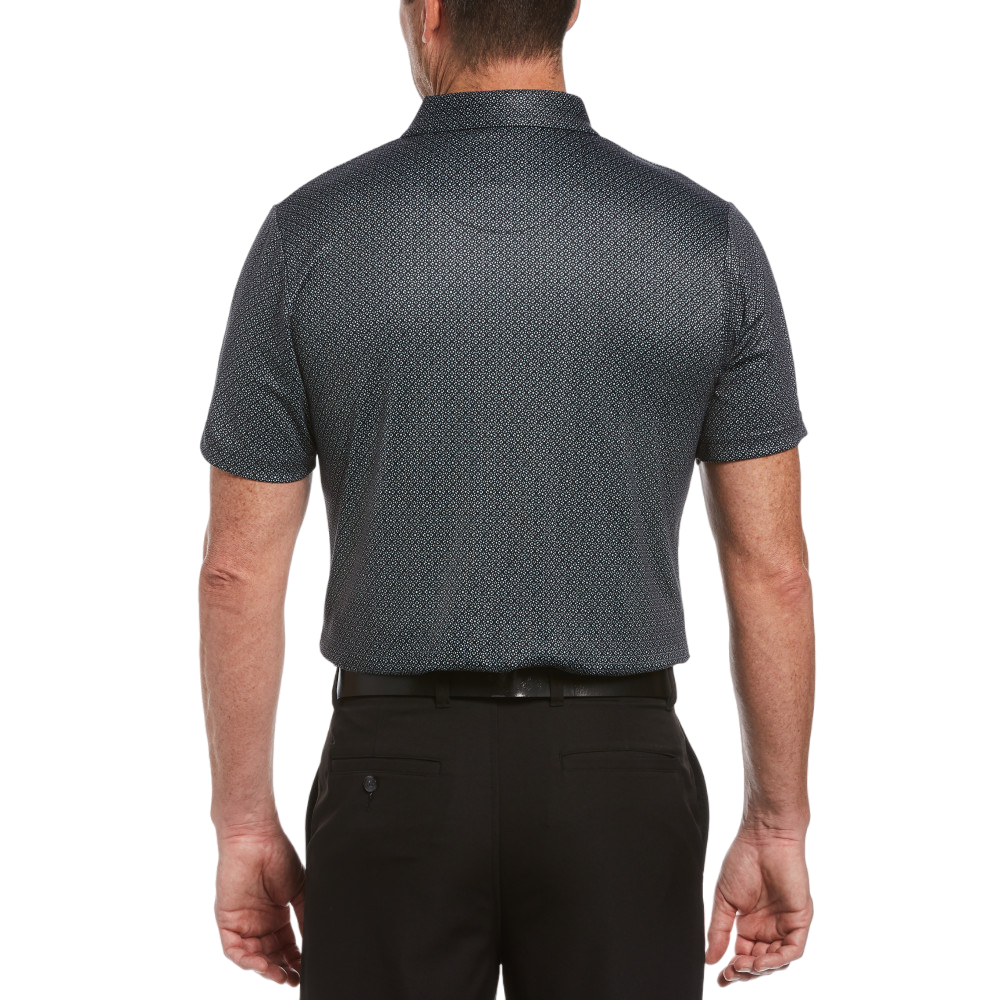 Mosaic Print Short Sleeve Golf Polo Shirt