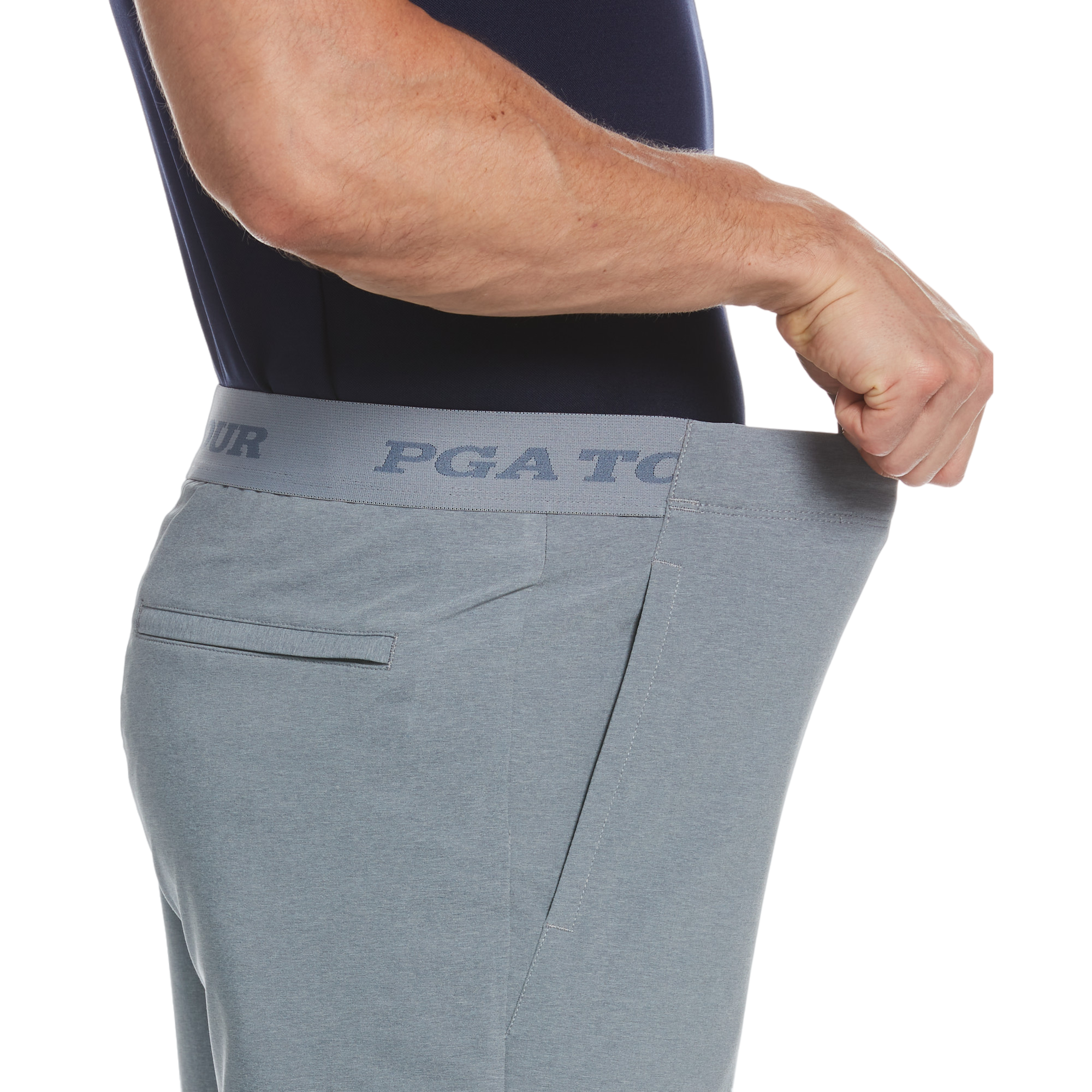 PGA TOUR Exposed Elastic Waistband Dobby Golf Short | PGA