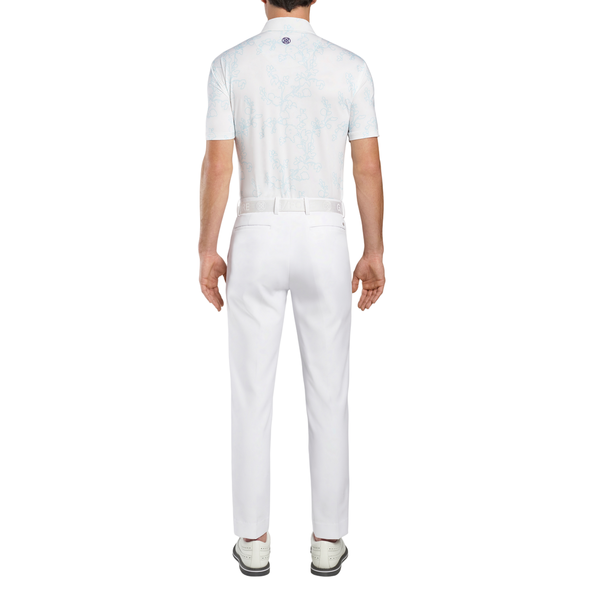 Rosebud Floral Men's Short Sleeve Golf Polo Shirt