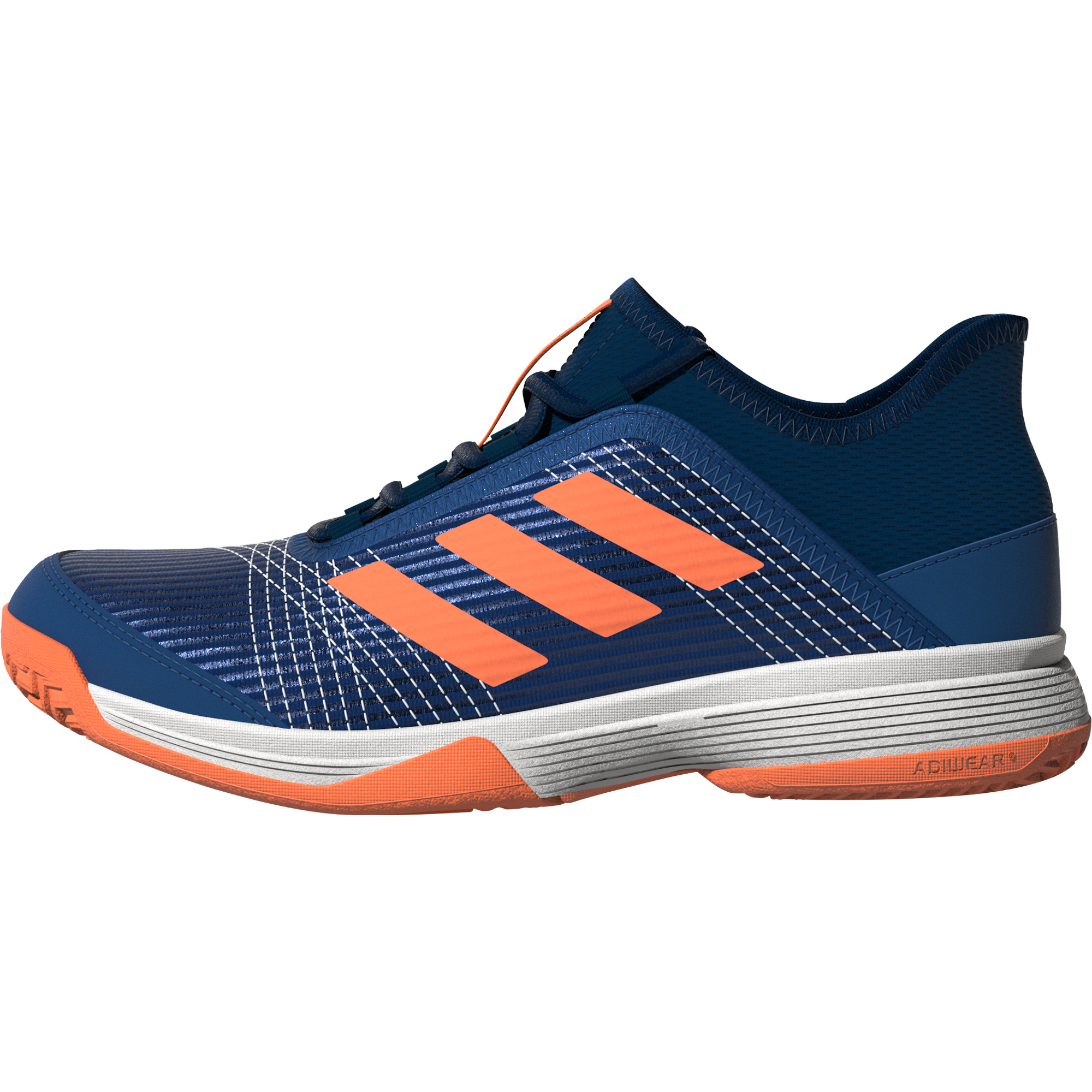 Adizero Club K Junior Tennis Shoe - Navy/Orange