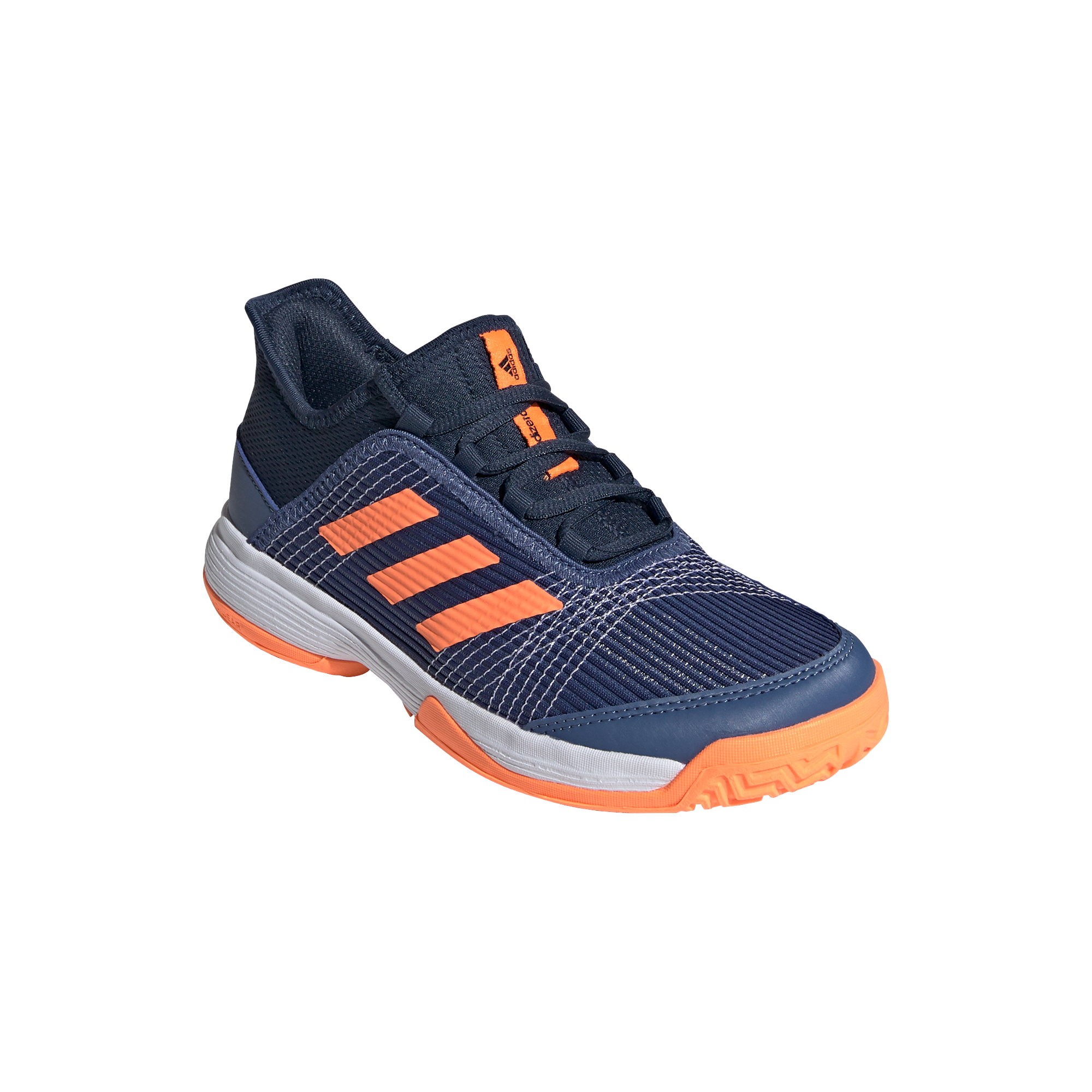 Adizero Club K Junior Tennis Shoe - Navy/Orange