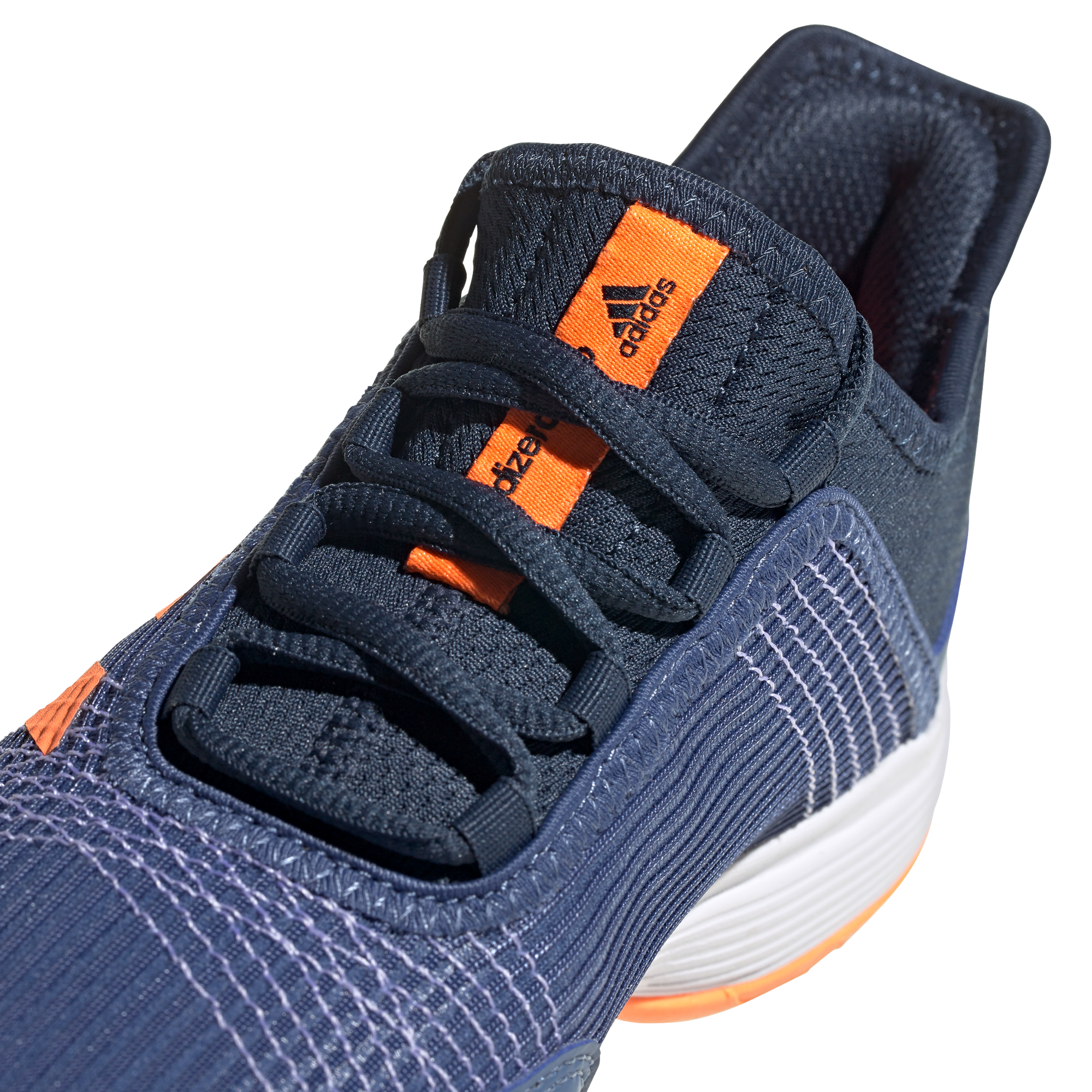 Adizero Club K Junior Tennis Shoe - Navy/Orange