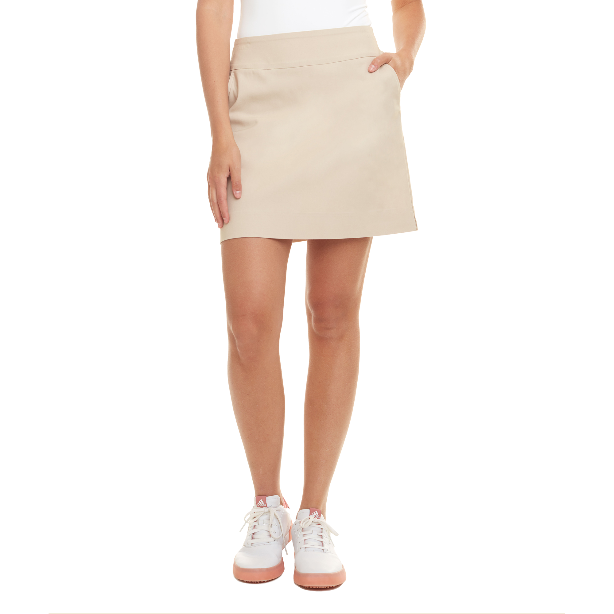 Course & Club Prime Pencil Women's Golf Skort in Khaki