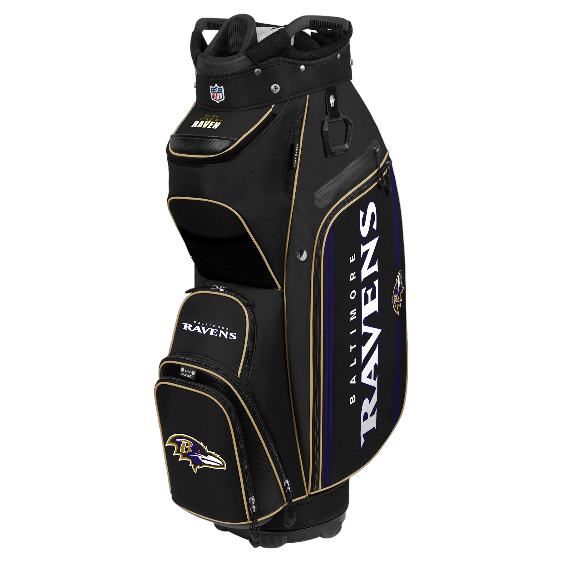 Team Effort Baltimore Ravens Bucket III Cooler Cart Bag
