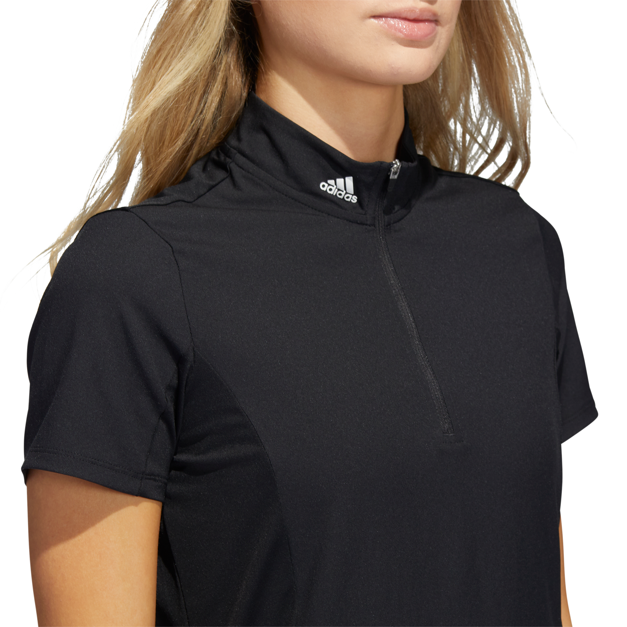 Frilly Scalloped Hem Mockneck Women's Golf Dress