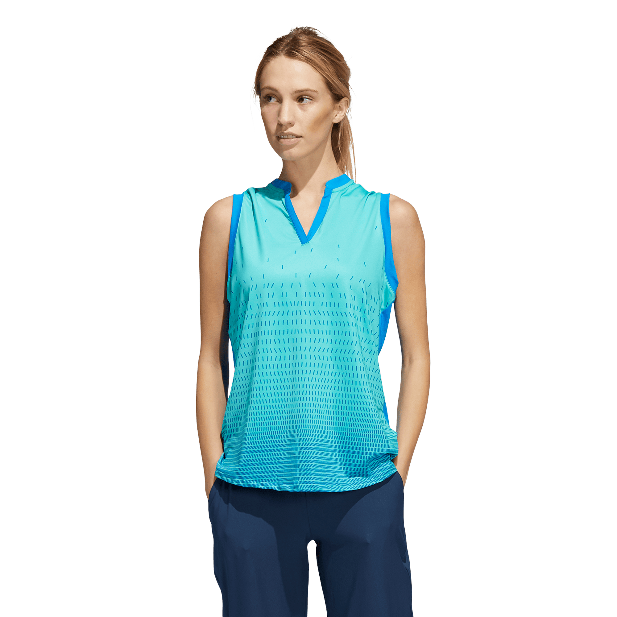 adidas Sport Performance Gradient Sleeveless Polo Shirt PGA TOUR