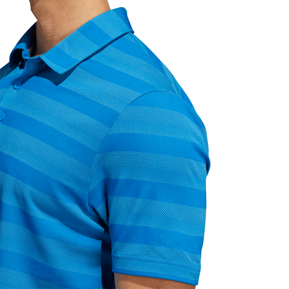 Two-Color Striped Men's Short Sleeve Golf Polo Shirt