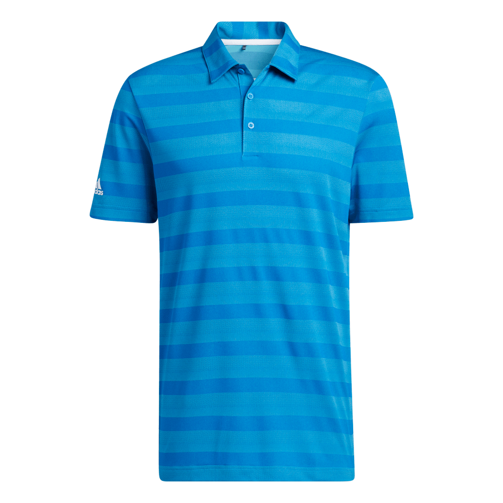 Two-Color Striped Men's Short Sleeve Golf Polo Shirt